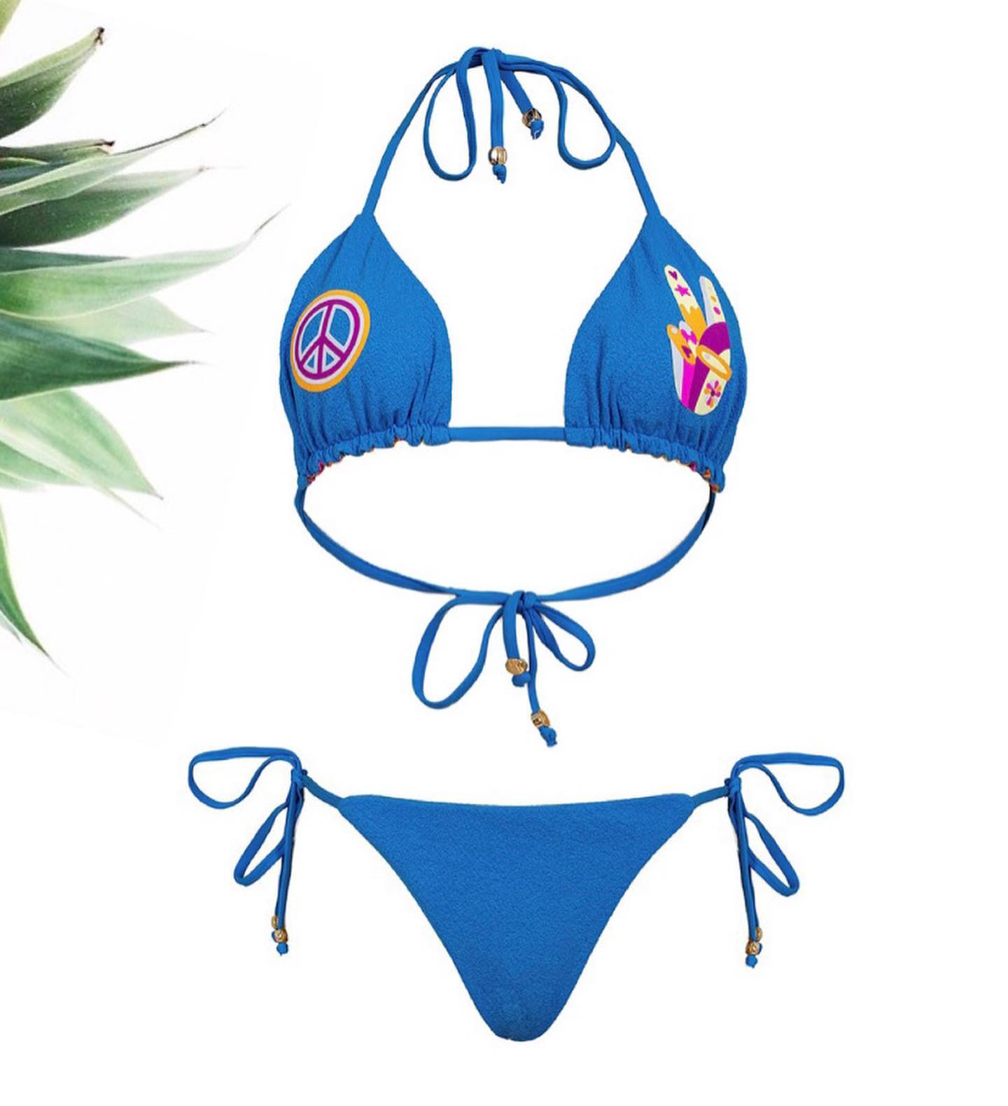 PEACE & LOVE BIKINI SET