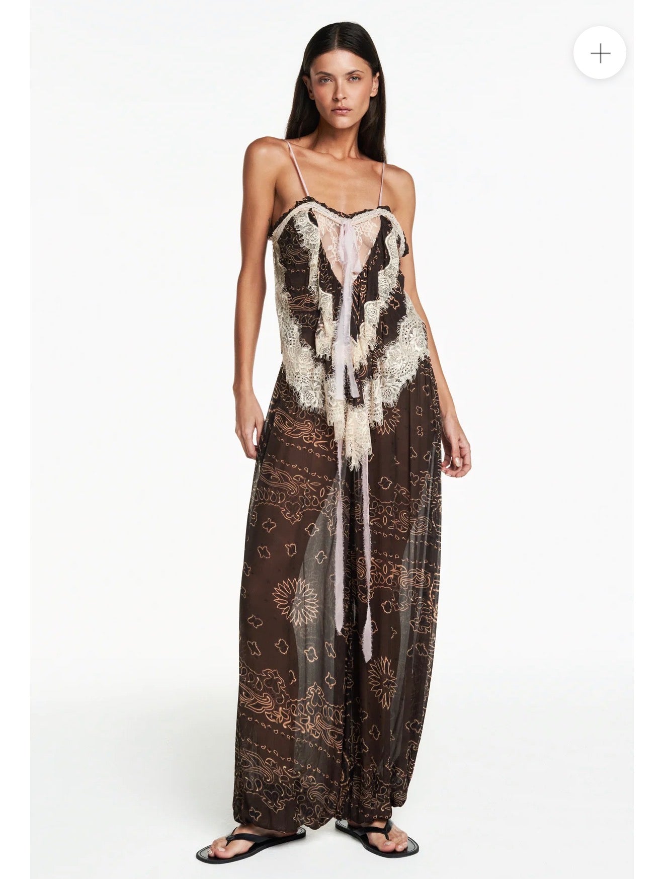 Olivia Paisley Chiffon Pants