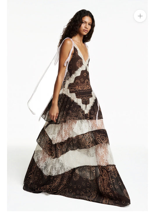 Olivia Paisley Chiffon Dress
