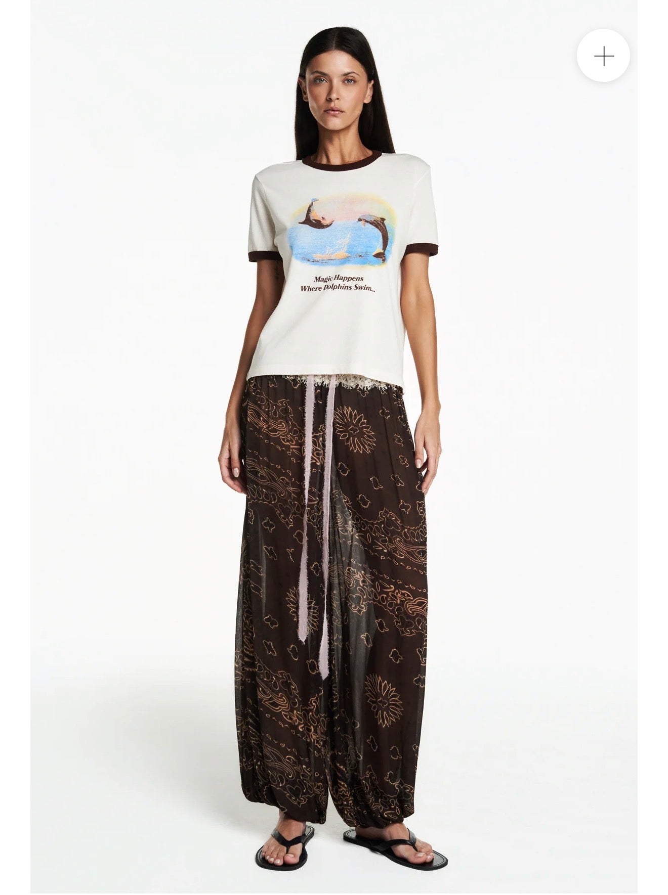 Olivia Paisley Chiffon Pants
