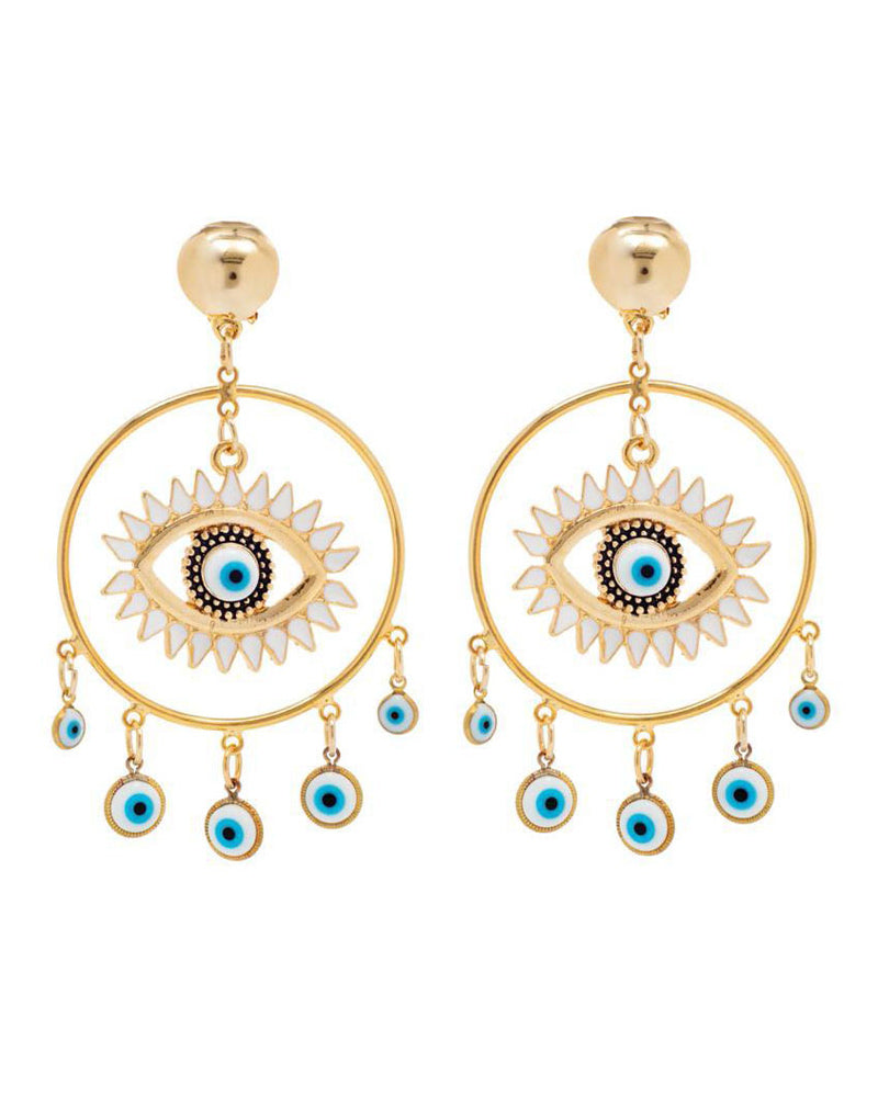 HOOP EVIL EYES EARRINGS