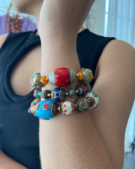 CHUNK STONES BRACELET COLORFUL