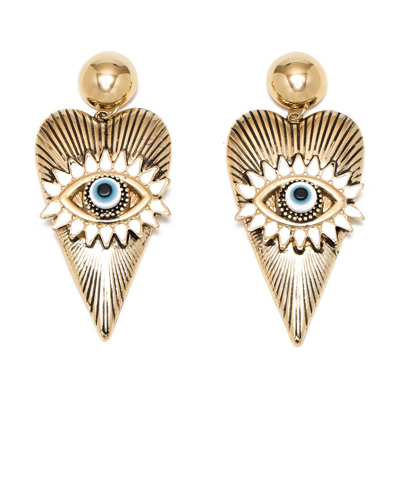 EVIL EYE HEART EARRINGS